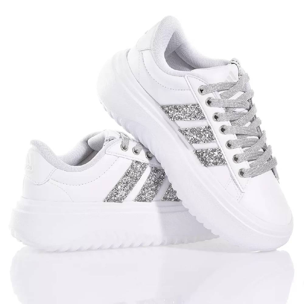 ADIDAS  Sneakers Adidas da Donna Piattaforma Bianco Argento in Eco-Pelle Nuovo