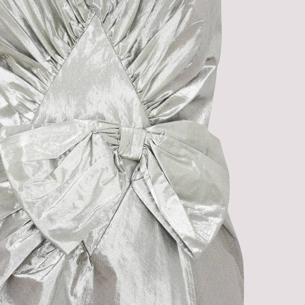 MAISON MARGIELA  Abito Midi Maison Margiela in Cotone Metallizzato Argento Vendita calda