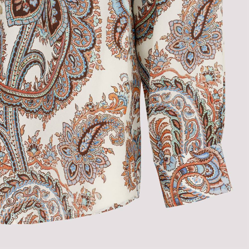 ETRO  Camicia Uomo ETRO Seta Bianca con Paisley Soddisfazione Garantita