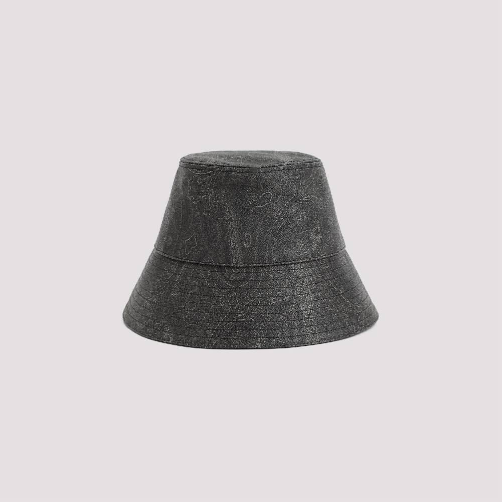 ETRO  Cappello Secchiello ETRO Paisley in Cotone - Nero Qualità Garantita