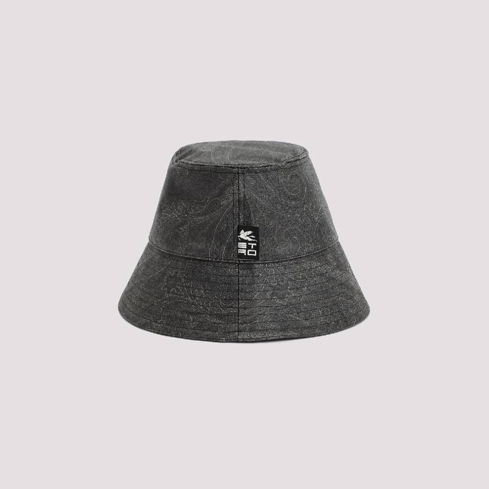 ETRO  Cappello Secchiello ETRO Paisley in Cotone - Nero Qualità Garantita