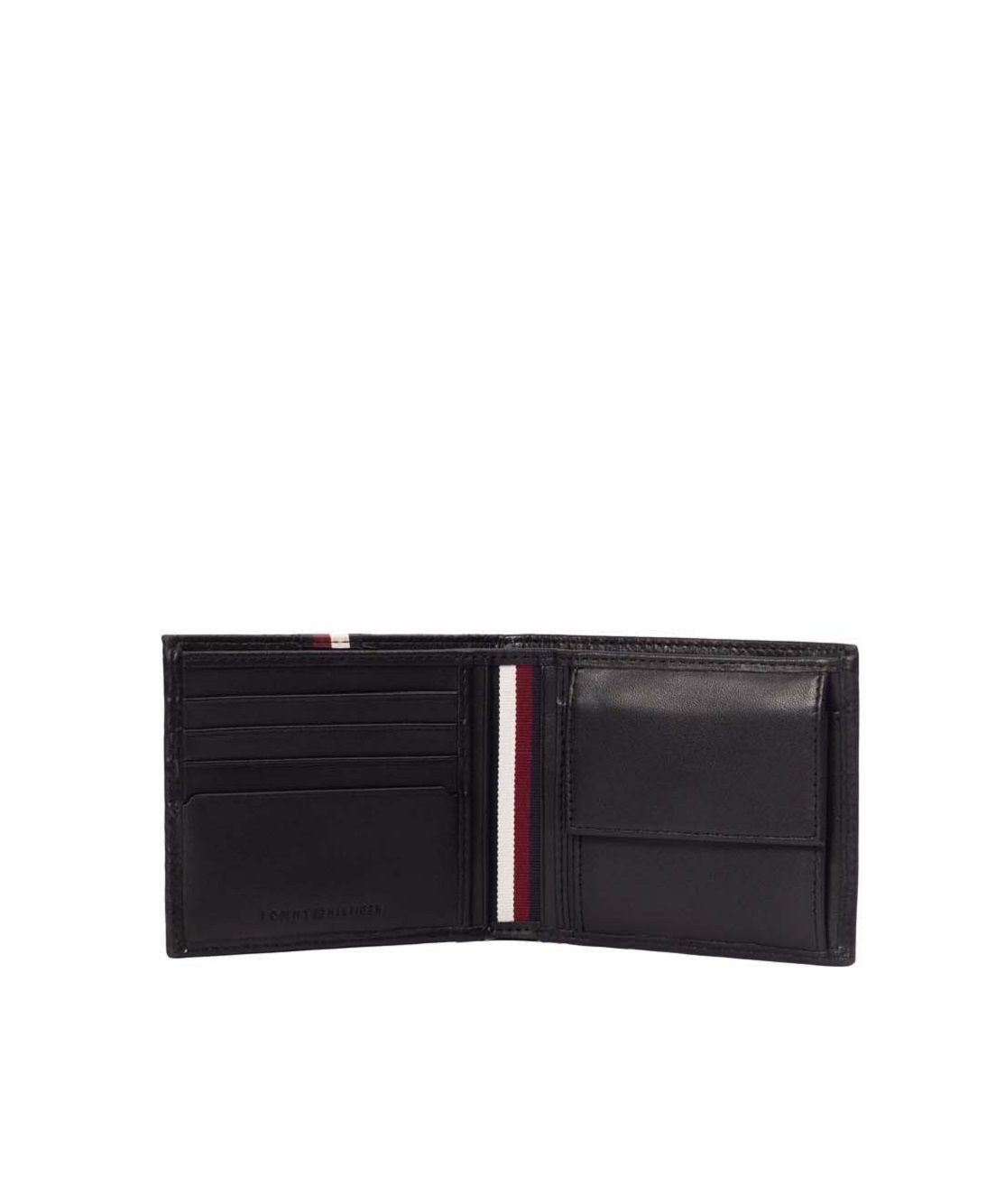 TOMMY HILFIGER  Portafoglio Uomo Pelle Nera Tommy Hilfiger Presa