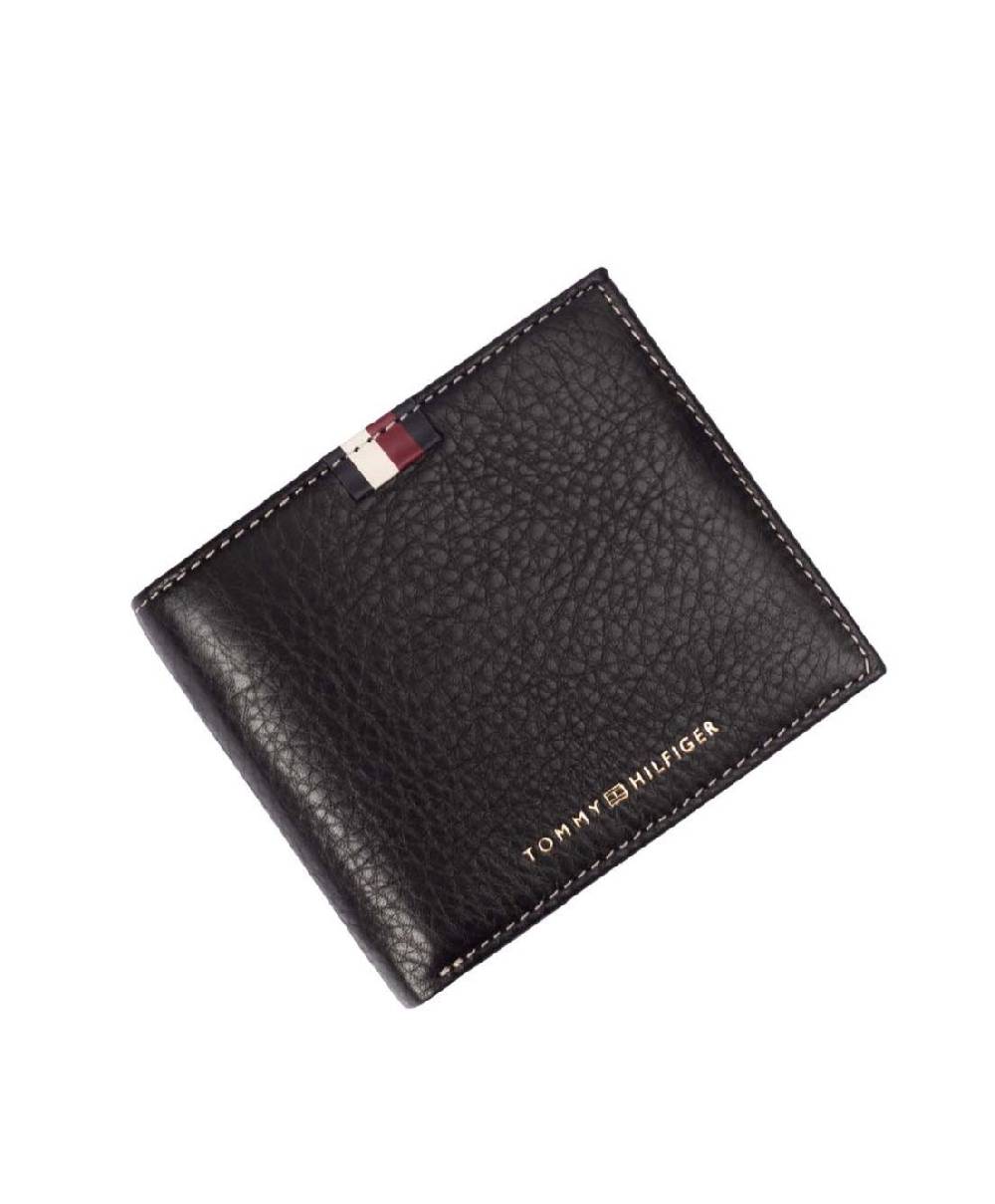 TOMMY HILFIGER  Portafoglio Uomo Pelle Nera Tommy Hilfiger Presa