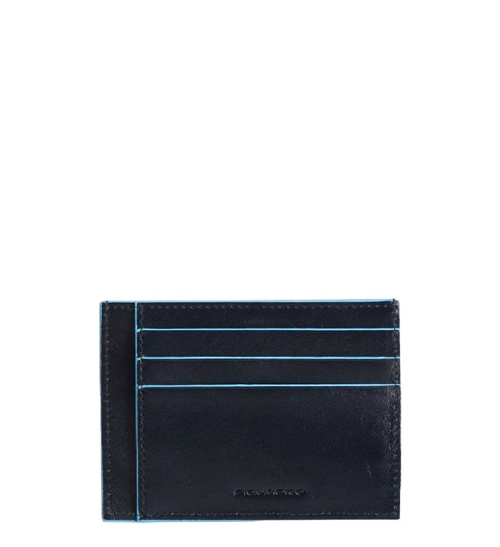 PIQUADRO  Porta Carte di Credito in Pelle Blu RFID Piquadro Hotsell