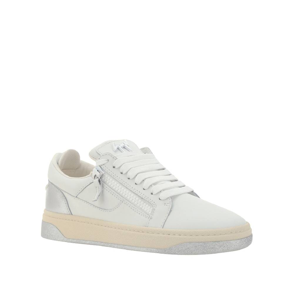 GIUSEPPE ZANOTTI DESIGN  Sneakers Basse da Uomo in Pelle Bianca Giuseppe Zanotti Italia