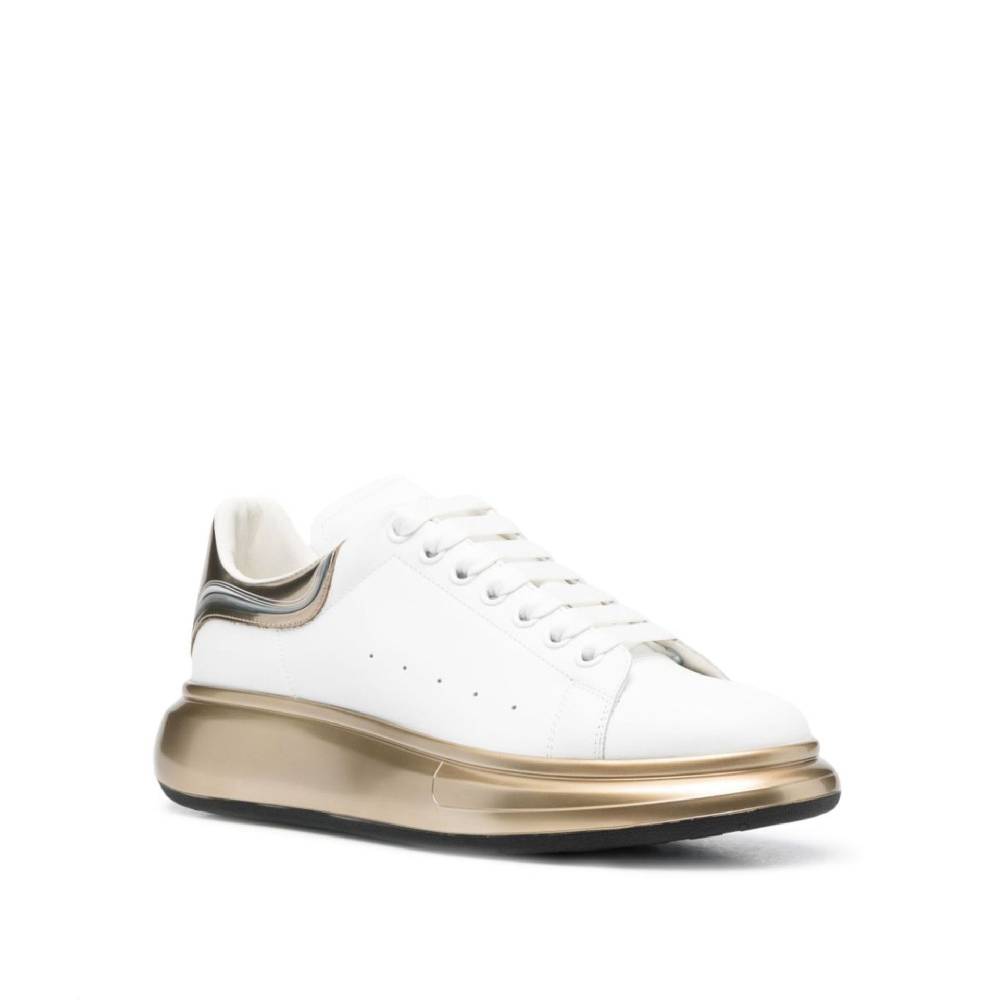 ALEXANDER MCQUEEN  Sneakers di Pelle Bianca Alexander McQueen Uomo Acquista Ora
