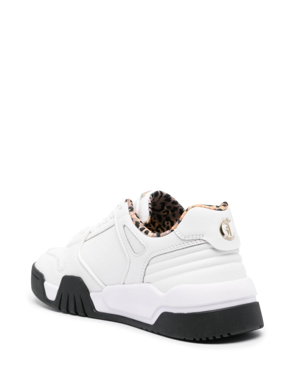 JUST CAVALLI  Sneakers Bianche Donna Just Cavalli - Pelle e Tessuto alla Moda Affare Del Giorno