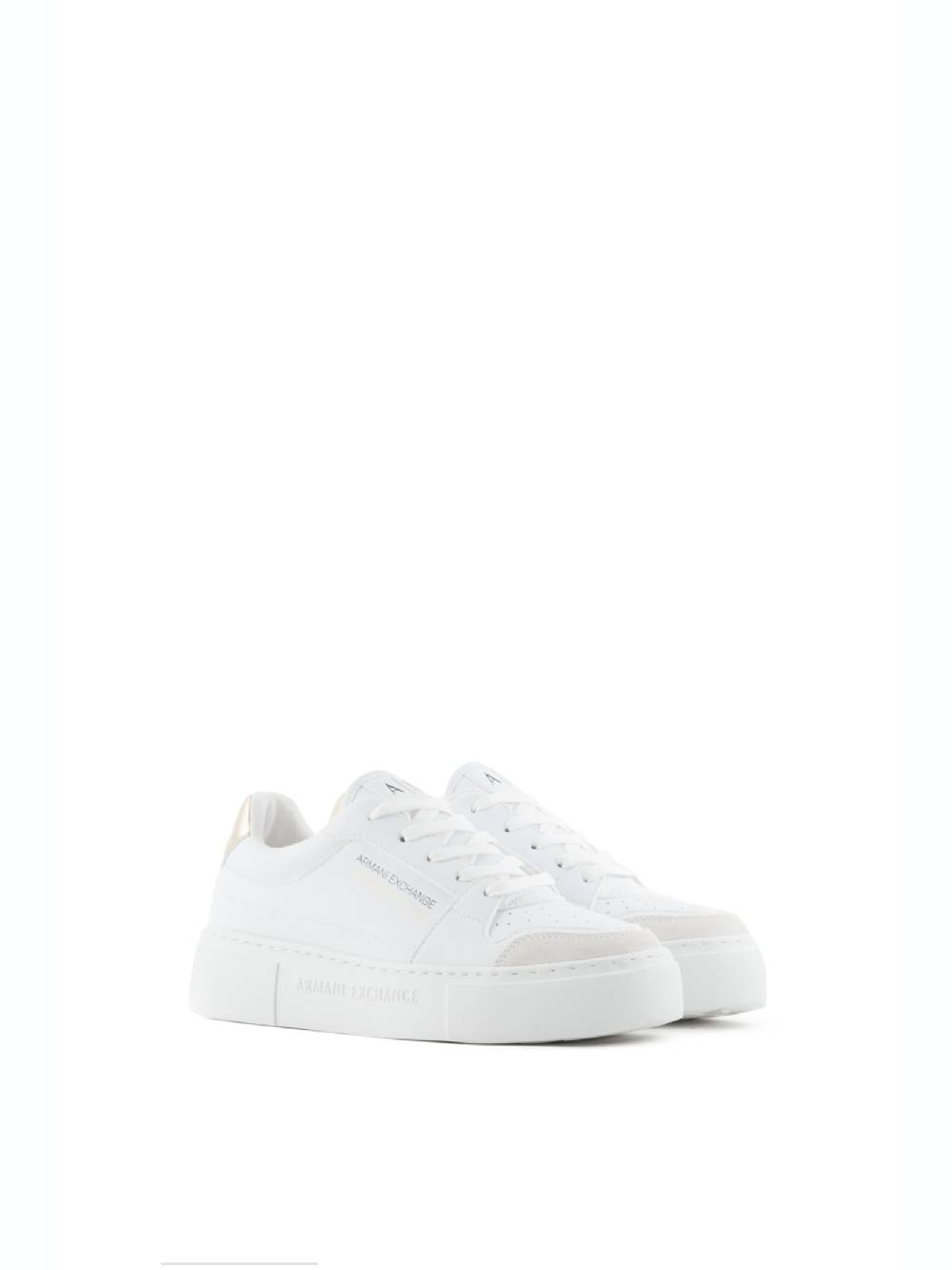 ARMANI EXCHANGE  Sneakers in Pelle Bianca Armani Exchange - Scarpe Sportive da Donna Prezzo Ridotto