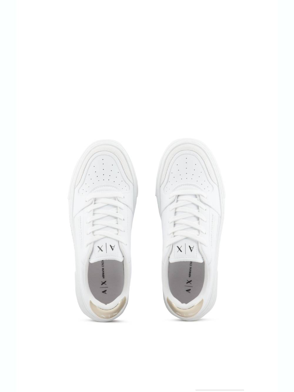 ARMANI EXCHANGE  Sneakers in Pelle Bianca Armani Exchange - Scarpe Sportive da Donna Prezzo Ridotto