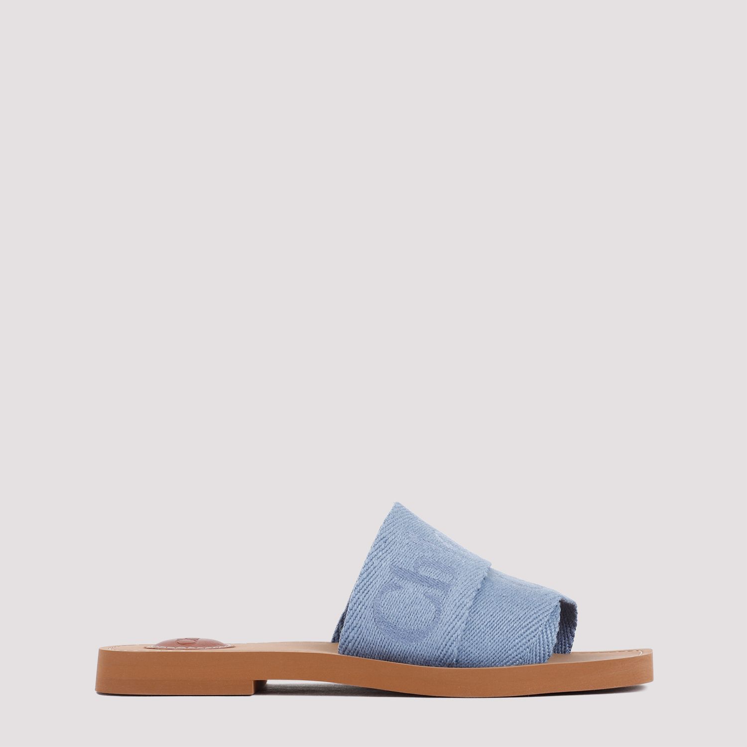 CHLOÉ  Stivaletti Bassi Chloé in Lino Blu Woody Vendita Economica