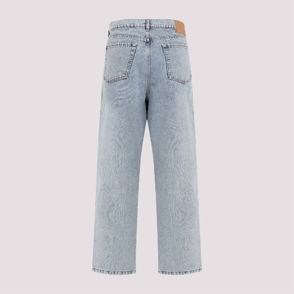 MAGDA BUTRYM  Jeans Larghi in Cotone Blu Magda Butrym a Vita Alta Italy