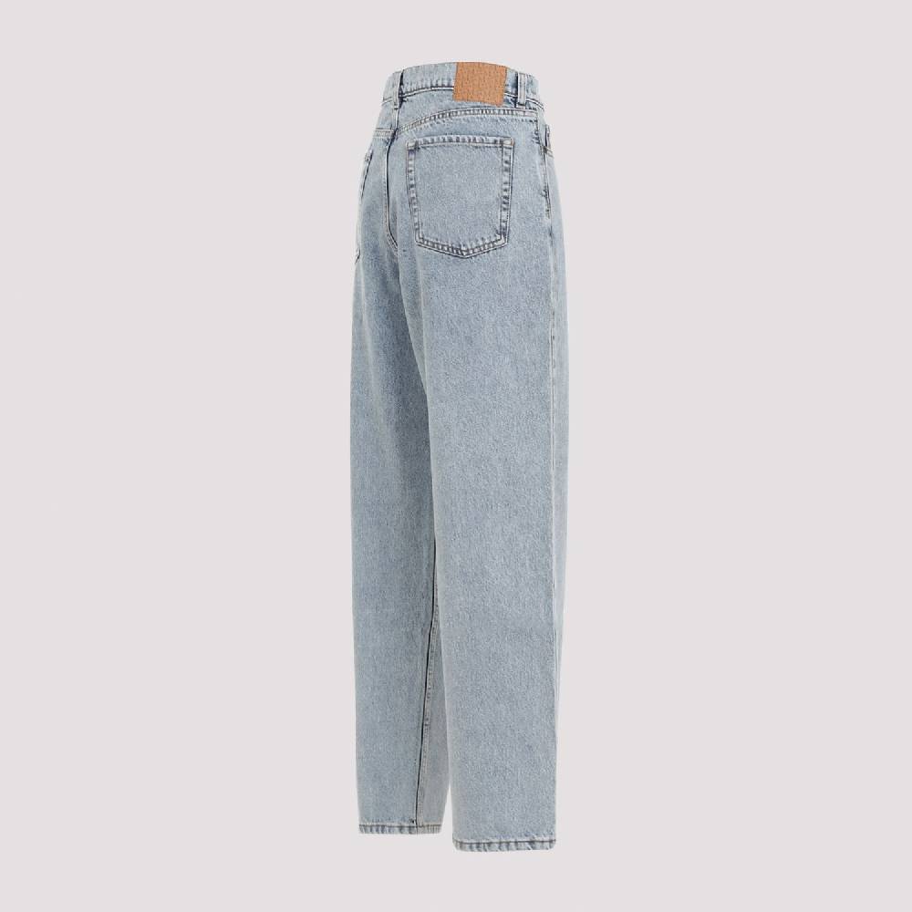 MAGDA BUTRYM  Jeans Larghi in Cotone Blu Magda Butrym a Vita Alta Italy