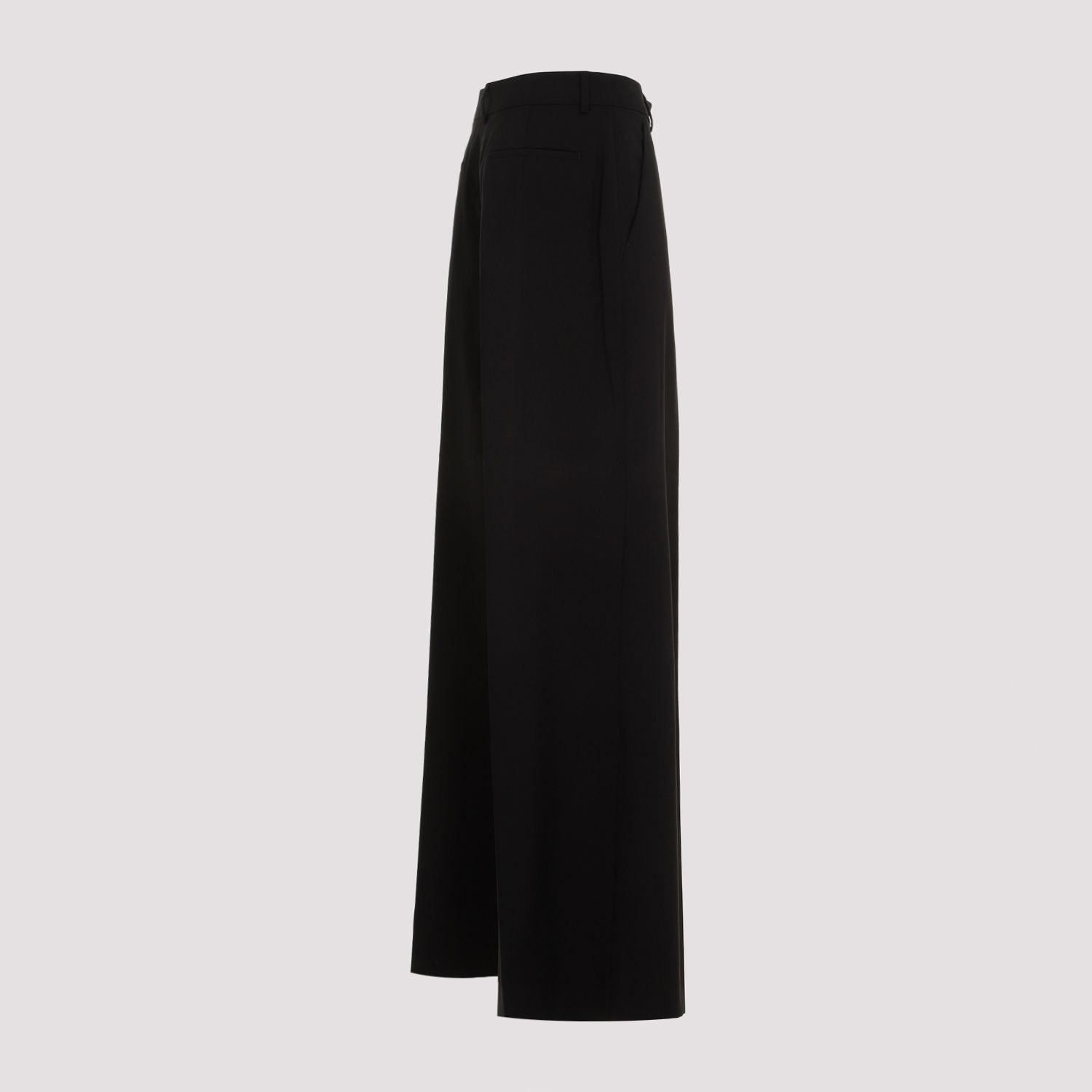 SPORTMAX  Pantaloni Sportmax Ampia Gamba Lana Vergine Nero Vendita
