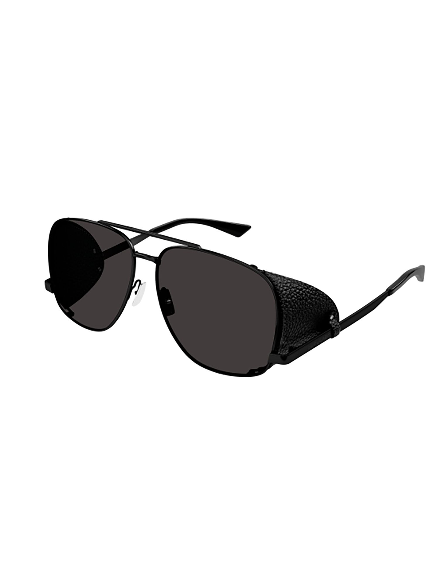 SAINT LAURENT  Occhiali da Sole Neri SAINT LAURENT SL 653 con Spoiler in Pelle per Donna Affare Del Giorno