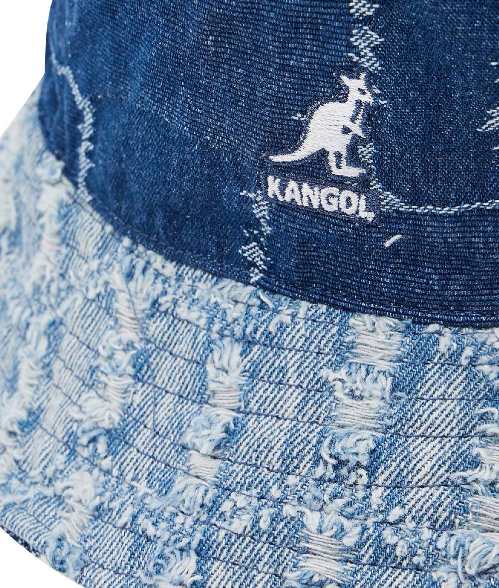 KANGOL  Cappello Secchiello in Denim Blu KANGOL da Donna Outlet