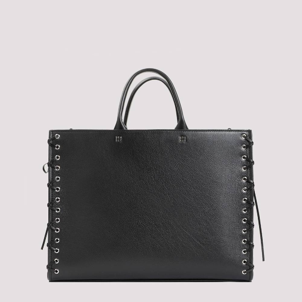 GIVENCHY  Givenchy Borsa Tote Nera in Pelle Media - Cerniera e Occhielli Vendita Calda