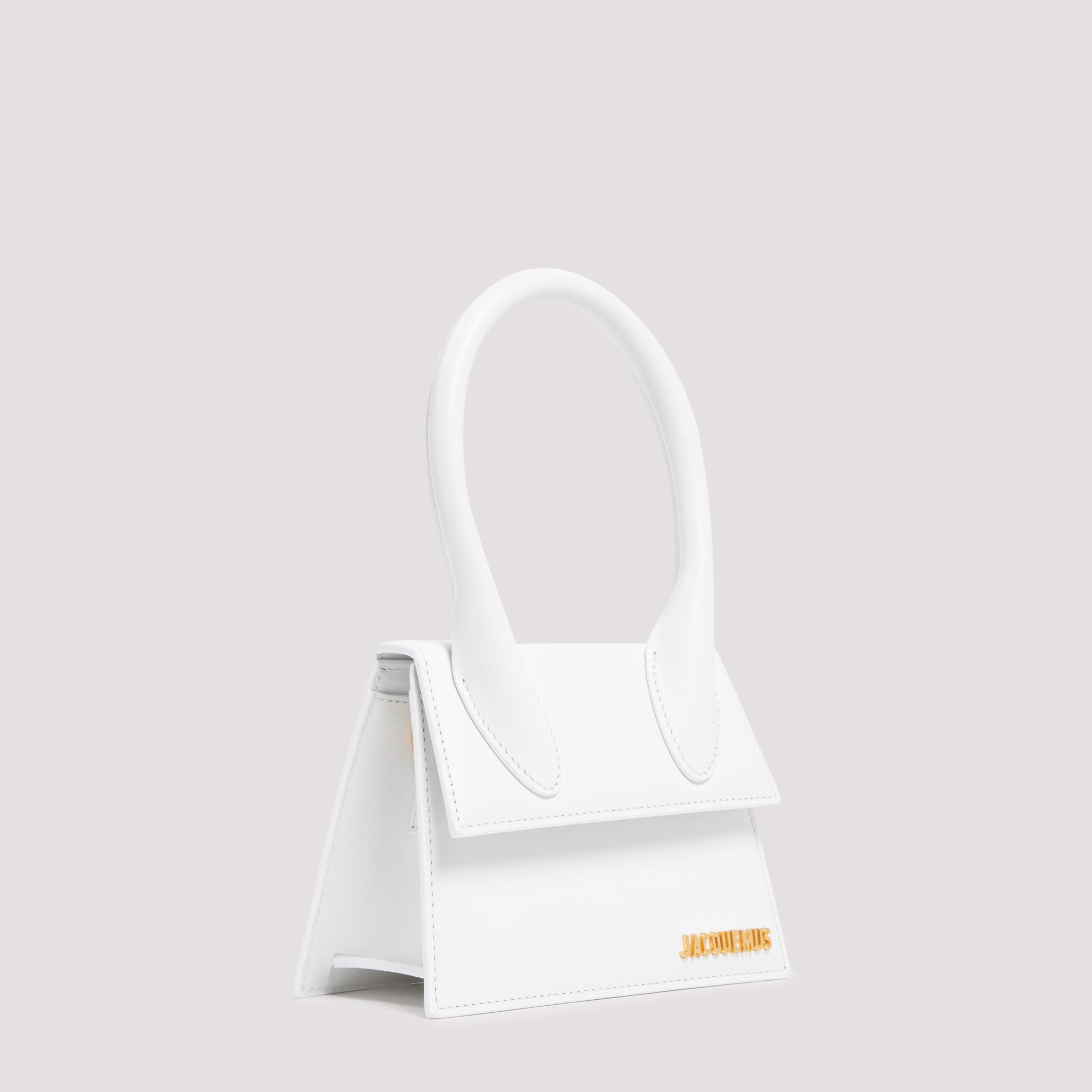 JACQUEMUS  Borsa a Spalla Bianca in Pelle Le Chiquito Media di Jacquemus Vendita Economica