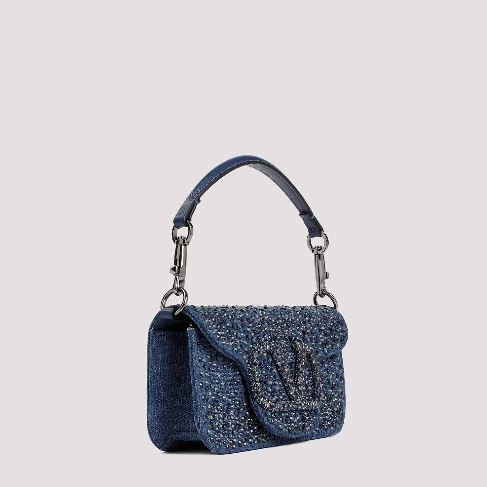 VALENTINO GARAVANI  Borsa a Spalla Piccola Blu con Strass di Valentino Garavani Vendite Flash