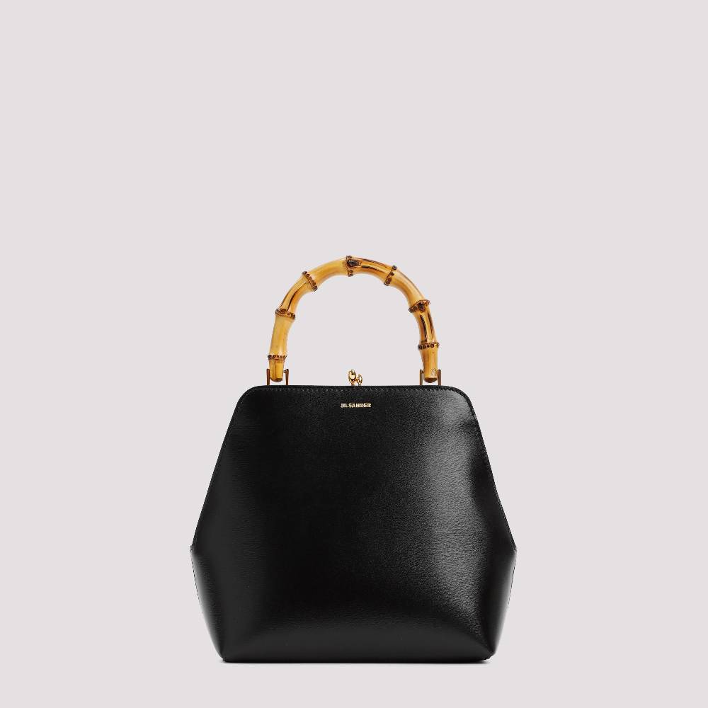 JIL SANDER  Borsa a Spalla Piccola Jil Sander Goji Nera in Pelle Moda