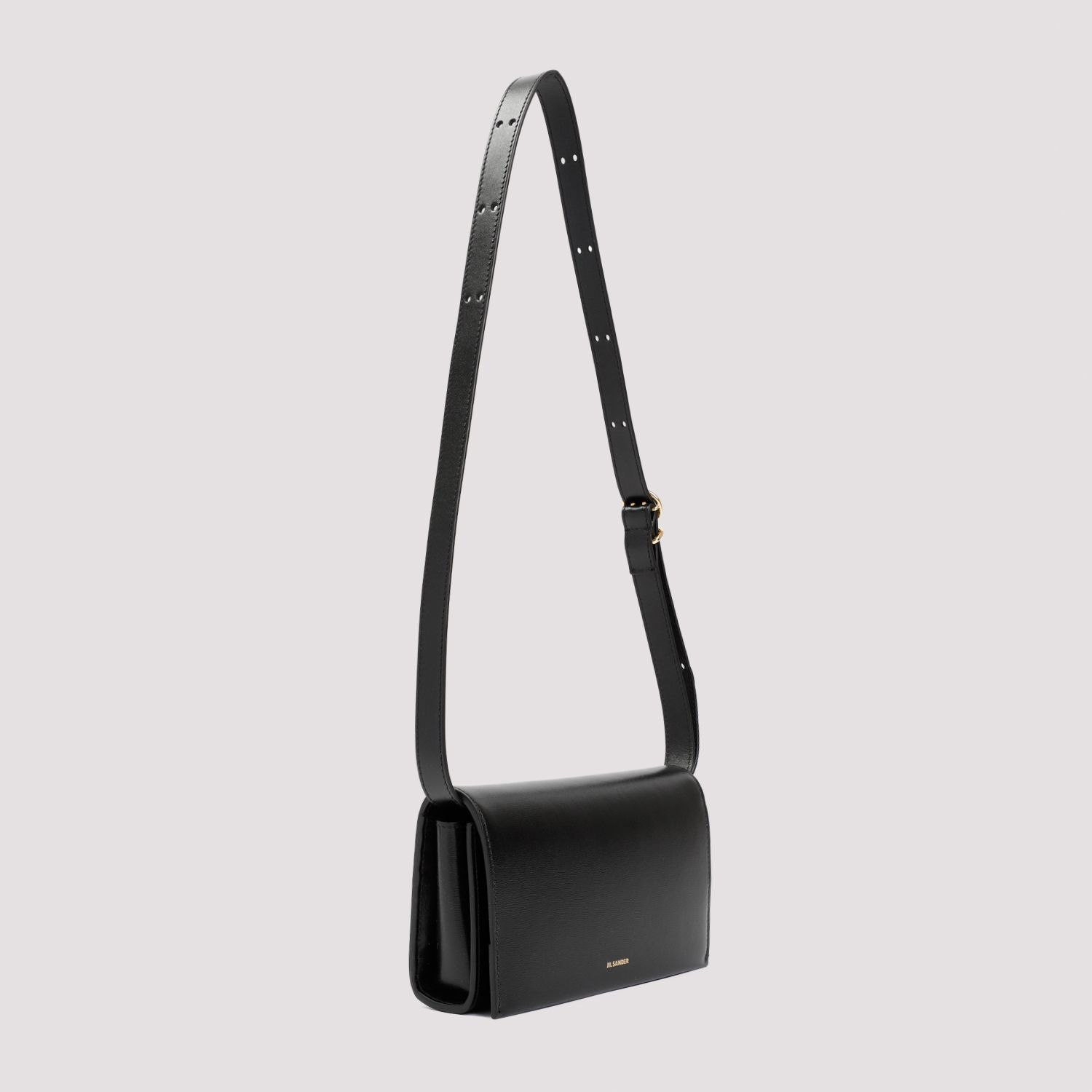 JIL SANDER  Borsa da Donna Jil Sander in Pelle di Vitello Nera con Fibbia 2025