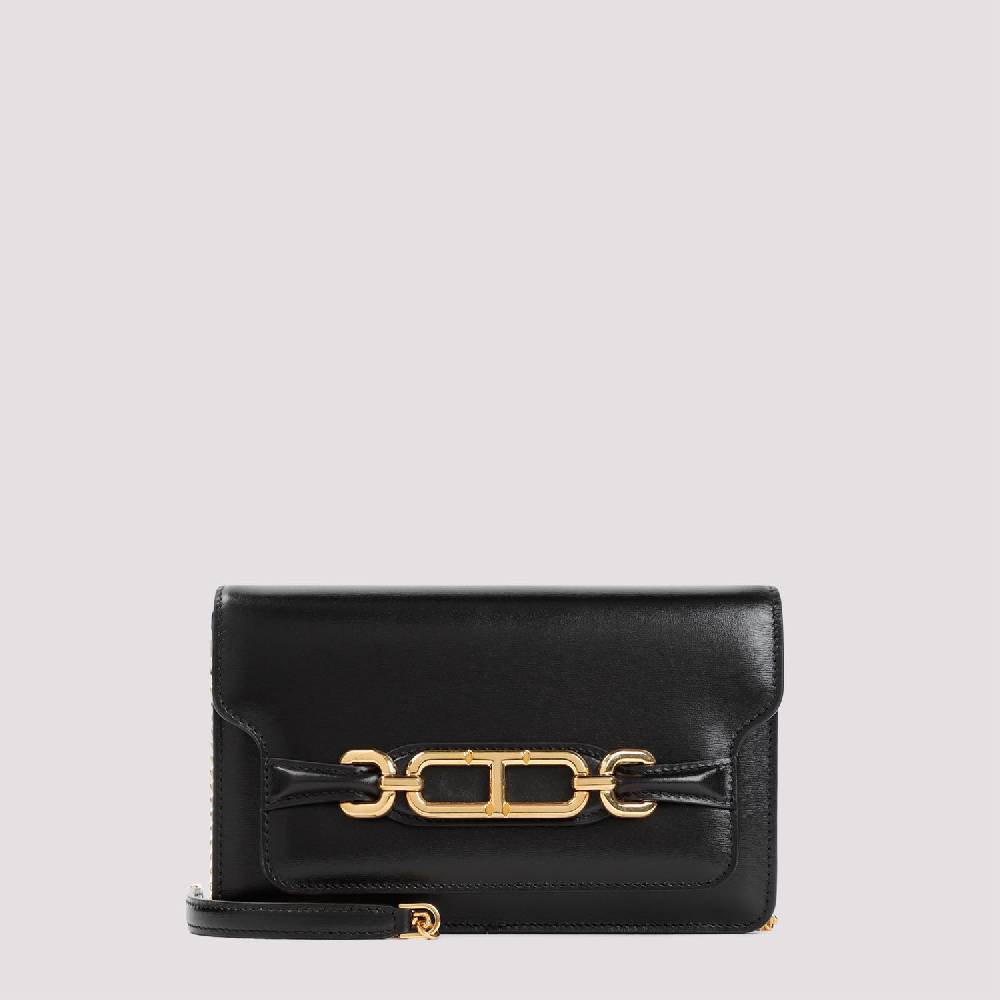 TOM FORD  Borsa a Mano Tom Ford Whitney in Pelle di Vitello Nera Italy