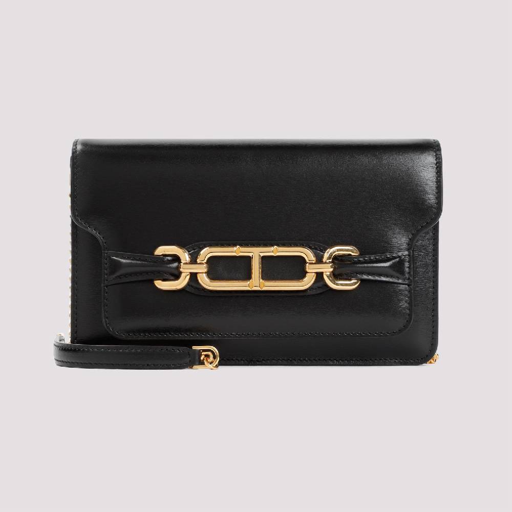 TOM FORD  Borsa a Mano Tom Ford Whitney in Pelle di Vitello Nera Italy