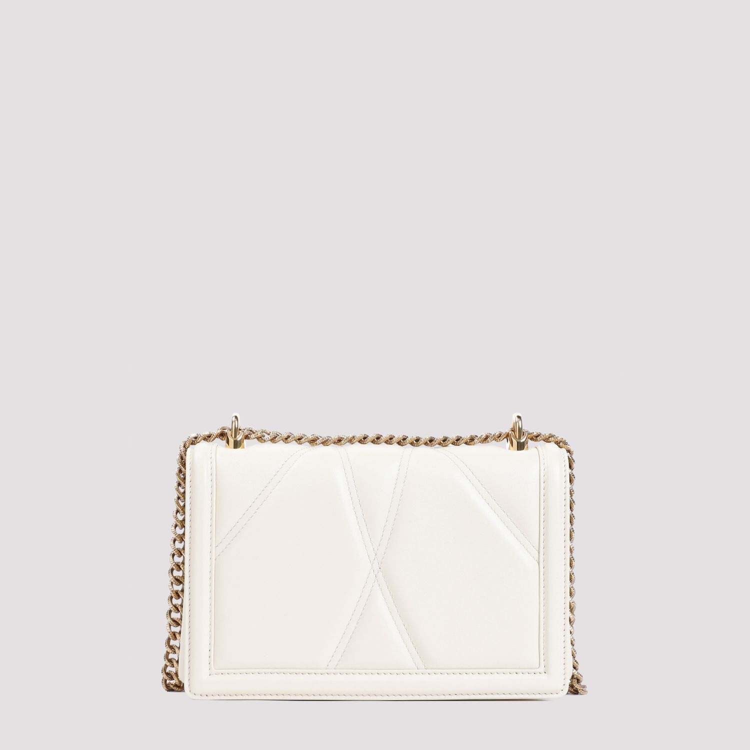 DOLCE & GABBANA  Borsa a Spalla Devotion Dolce & Gabbana in Pelle Color Nude In Linea
