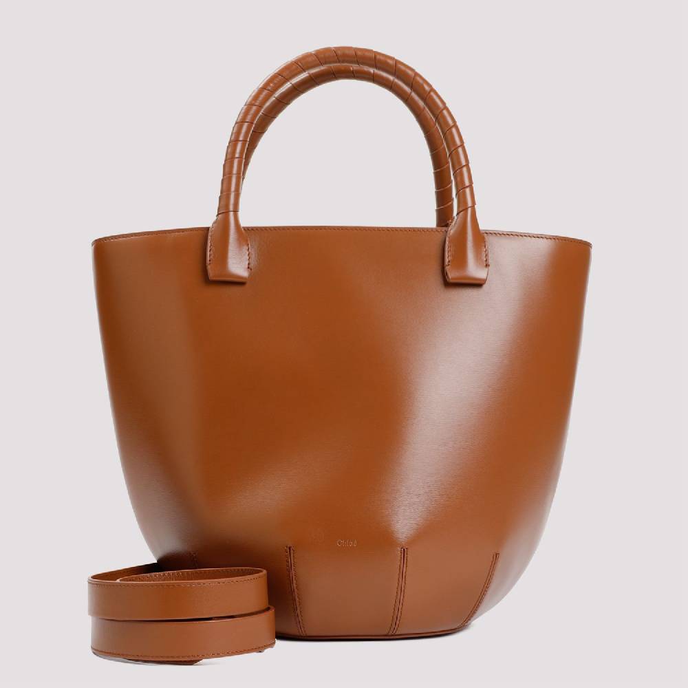 CHLOÉ  Borsa a Spalla CHLOÉ in Pelle di Vitello Marrone Sconti VIP