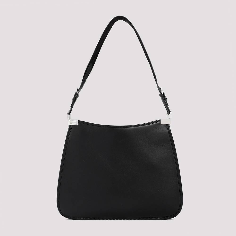 GUCCI  Borsa GUCCI in Pelle Nappa Nera con Accessori Argentati Promozione