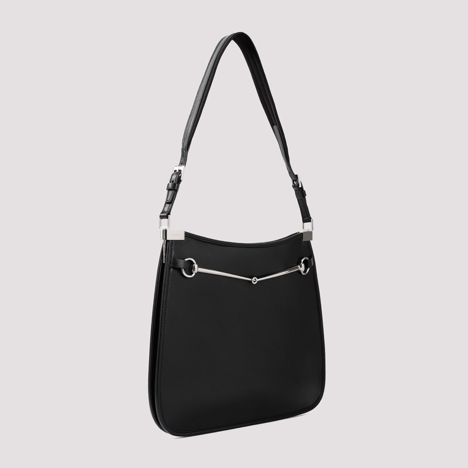 GUCCI  Borsa GUCCI in Pelle Nappa Nera con Accessori Argentati Promozione