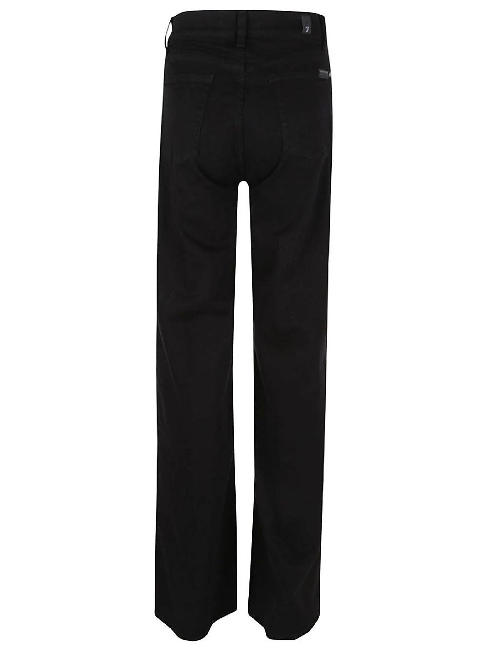 7 FOR ALL MANKIND  Jeans Neri Svasati a Vita Alta - Misto Cotone 7 For All Mankind Negozi Online