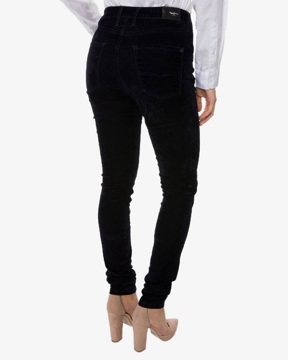 PEPE JEANS  Pantaloni di Cotone Blu da Donna Pepe Jeans Acquista Ora