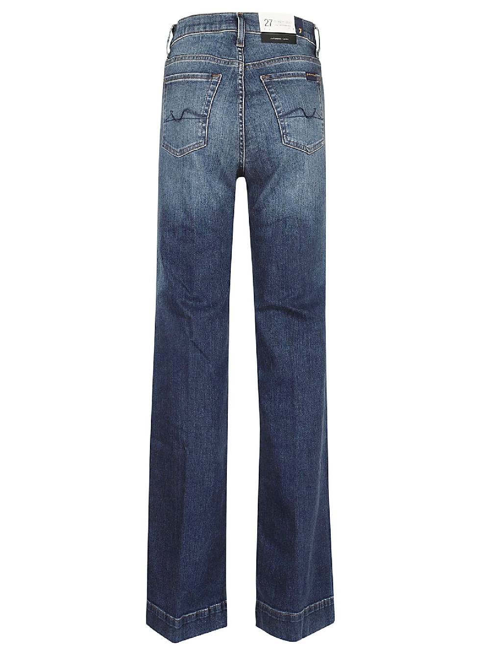 7 FOR ALL MANKIND  Jeans di Cotone Blu da Donna 7 For All Mankind Sconto