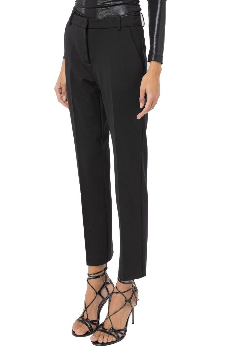 PINKO  Pantaloni Neri in Misto Viscosa PINKO da Donna Super sconto