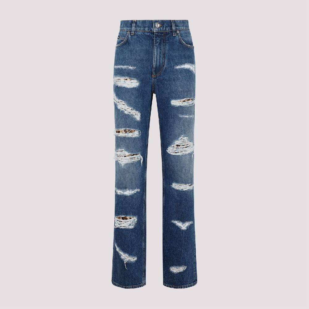 DOLCE & GABBANA  Jeans Distressed Cotone Blu Dolce & Gabbana Economico