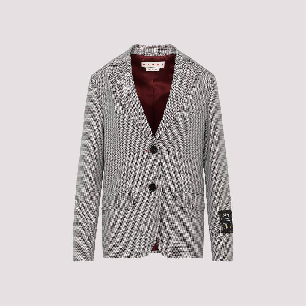 MARNI  Giacca da Donna Marni in Lana a Quadri Ruby Outlet