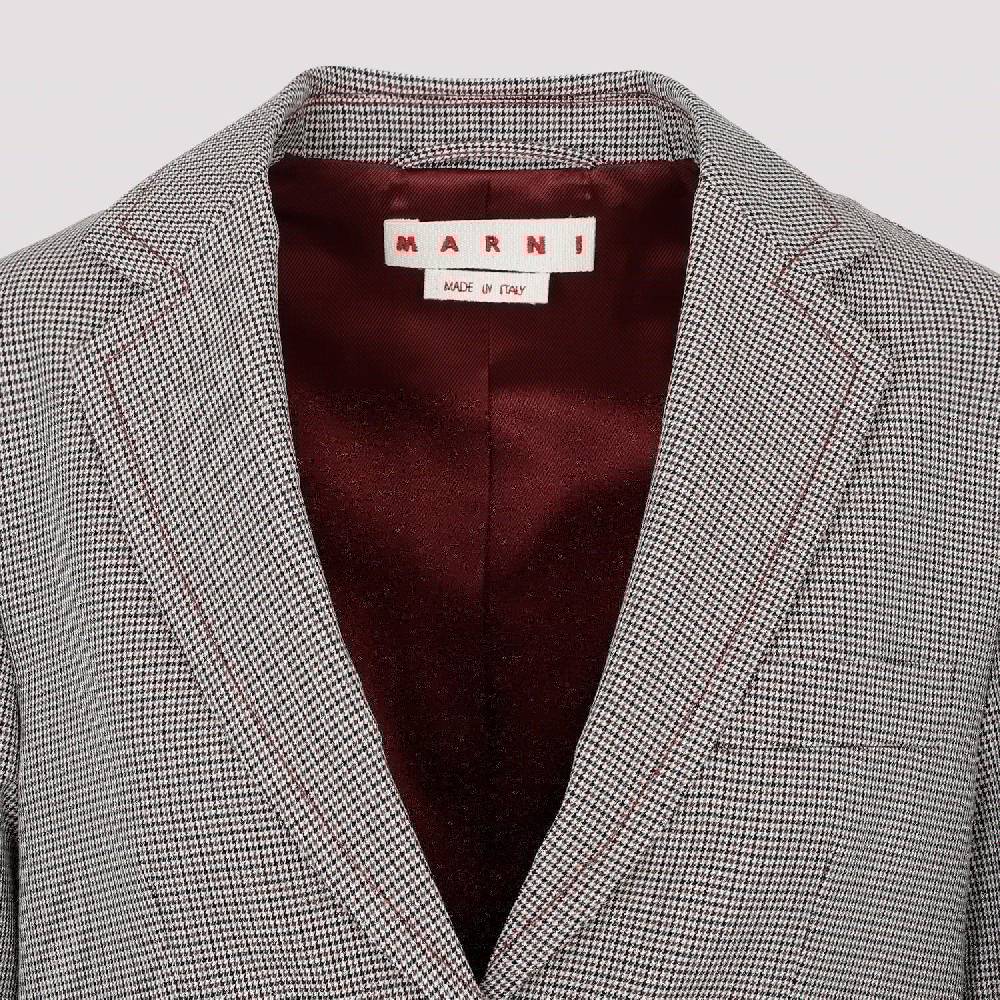 MARNI  Giacca da Donna Marni in Lana a Quadri Ruby Outlet