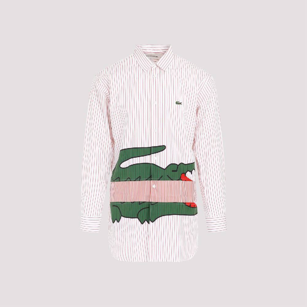 COMME DES GARÇONS SHIRT  Camicia a Righe Rosse Comme Des Garçons in Cotone - Uomo In Vendita