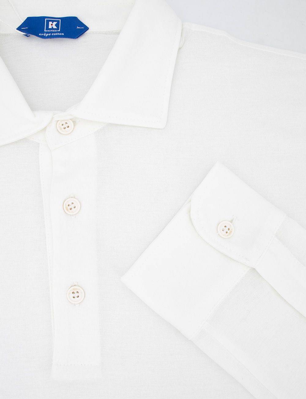 KIRED  Polo da Uomo in Cotone Bianco KIRED - Vestibilità Normale Saldi Di Fabbrica