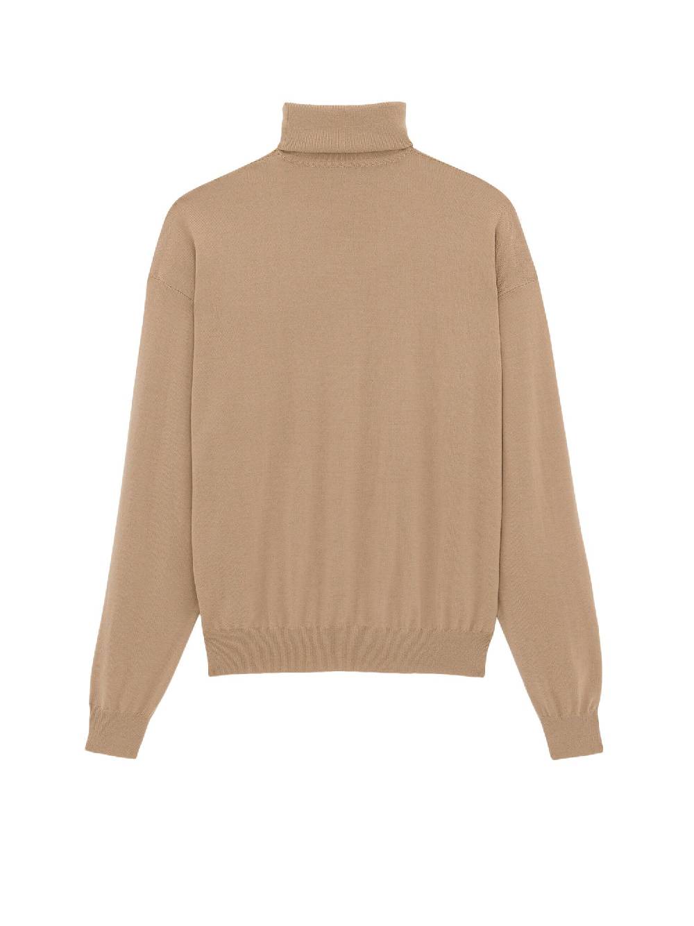 SAINT LAURENT  Maglione Dolcevita Beige Saint Laurent - Lana 100% Eco-Sostenibile I Più Venduti
