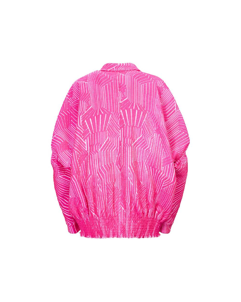 TAKATURNA  Giacca Cinetica Unisex Rosa Impetuoso & Bianco di TAKATURNA Moda