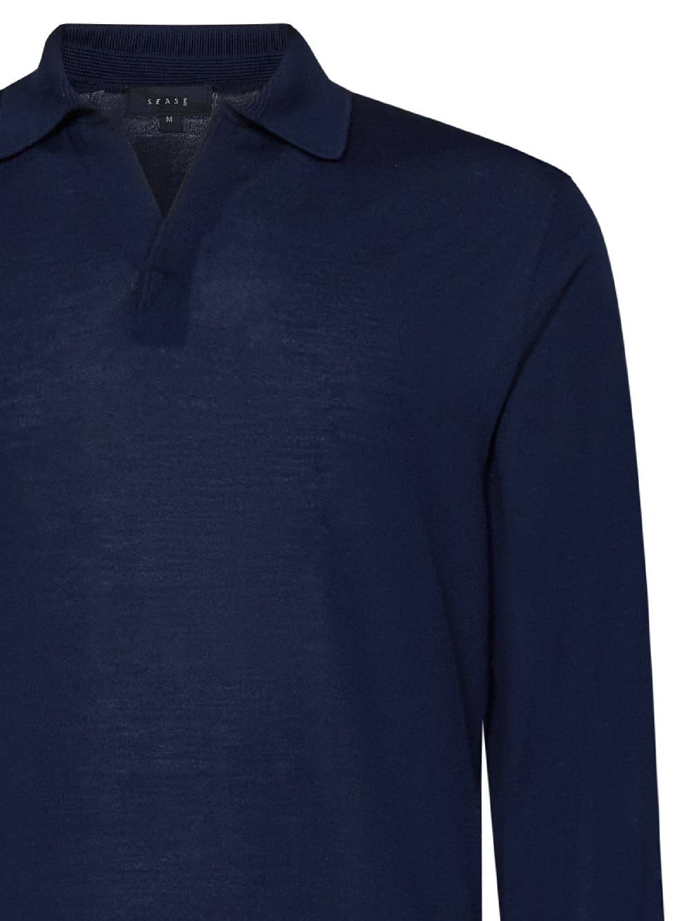 SEASE  Polo Uomo SEASE in Lana Vergine Blu Navy Italia
