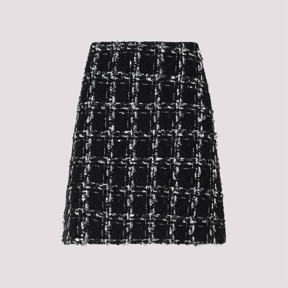 GIAMBATTISTA VALLI  Minigonna in Tweed Giambattista Valli - Quadri Bianco e Nero Vendita