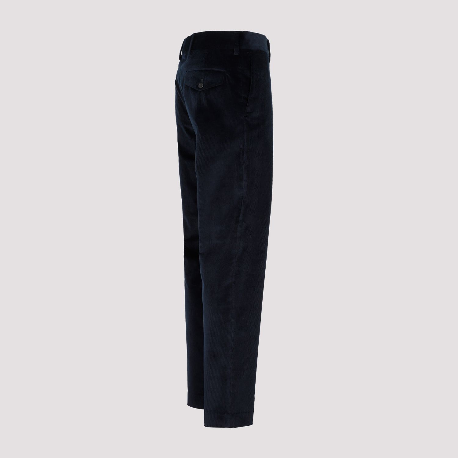 PAUL SMITH  Pantaloni in Velluto Cotone e Lana Blu Navy Paul Smith Affare Del Giorno
