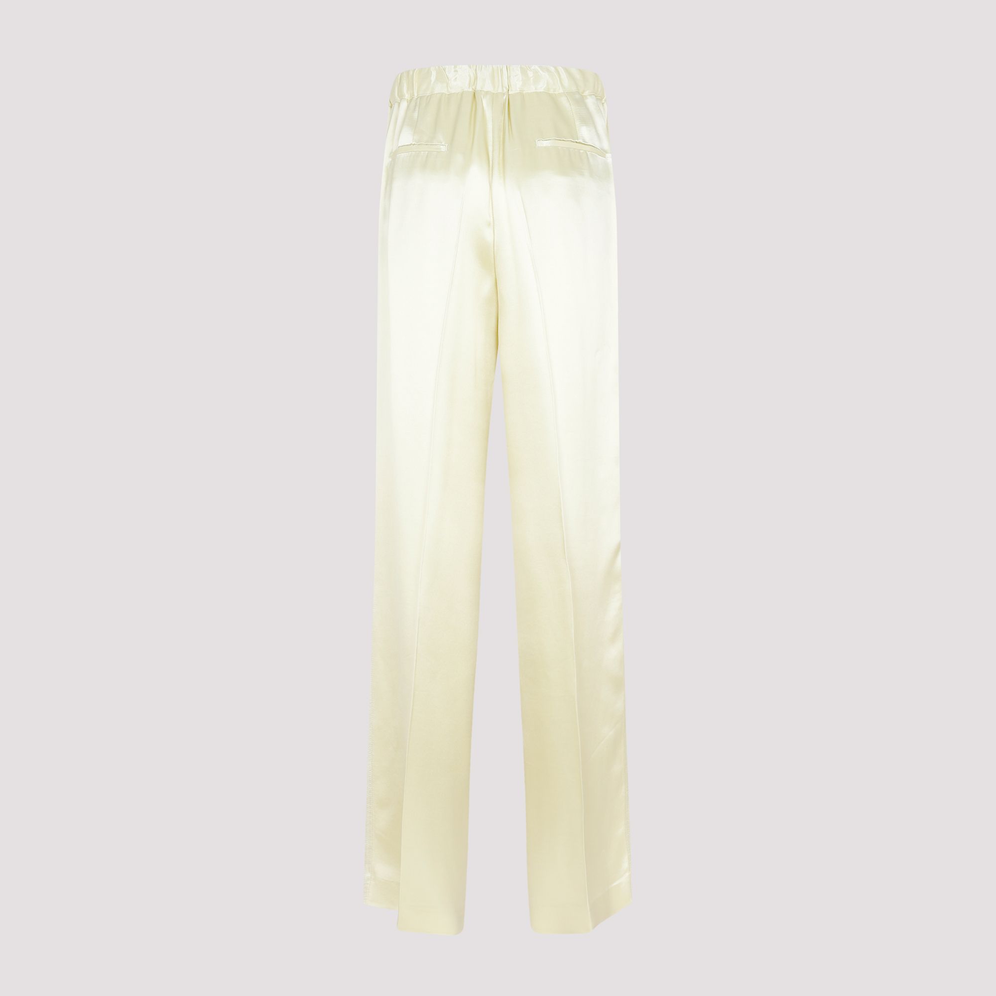 JIL SANDER  Pantaloni Verdi in Misto Viscosa JIL SANDER - Vita Elastica e Taglio Dritto Donna Economico