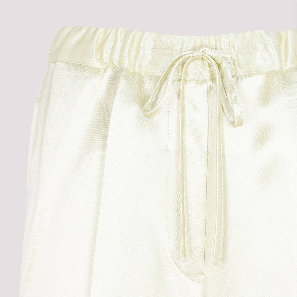 JIL SANDER  Pantaloni Verdi in Misto Viscosa JIL SANDER - Vita Elastica e Taglio Dritto Donna Economico