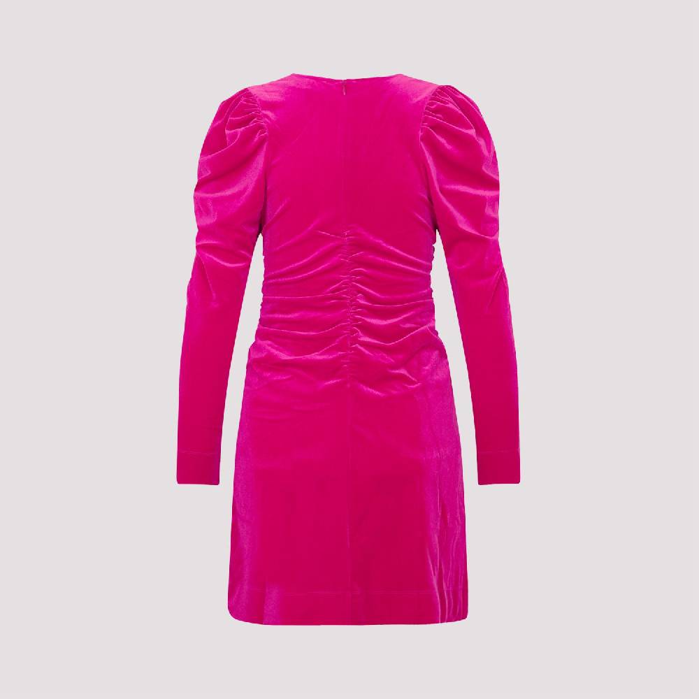 GANNI  Abito Mini in Velluto GANNI Love Potion - Rosa & Viola Online