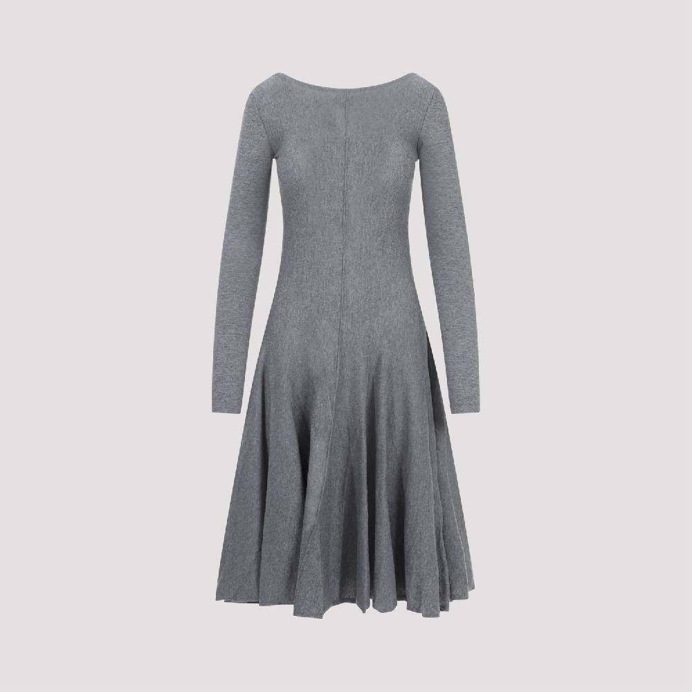 KHAITE  Abito Svasato in Lana Vergine Grigio KHAITE da Donna In Vendita