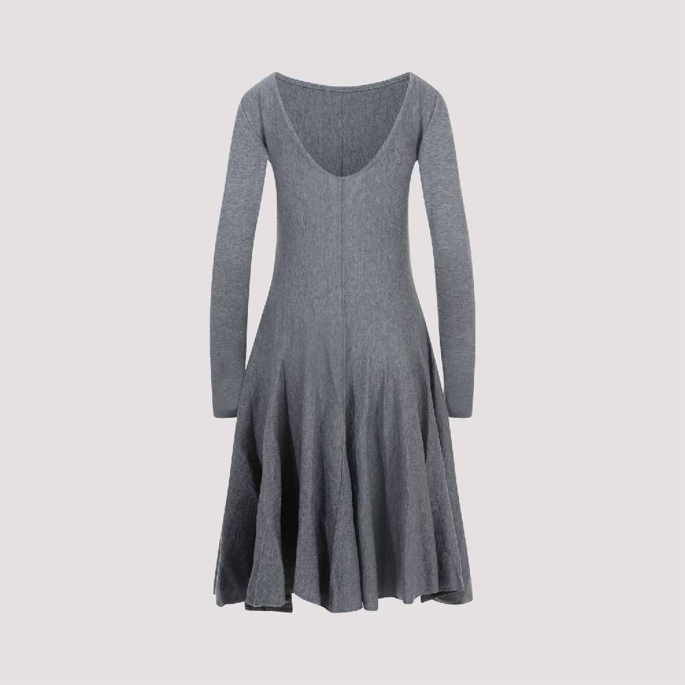 KHAITE  Abito Svasato in Lana Vergine Grigio KHAITE da Donna In Vendita