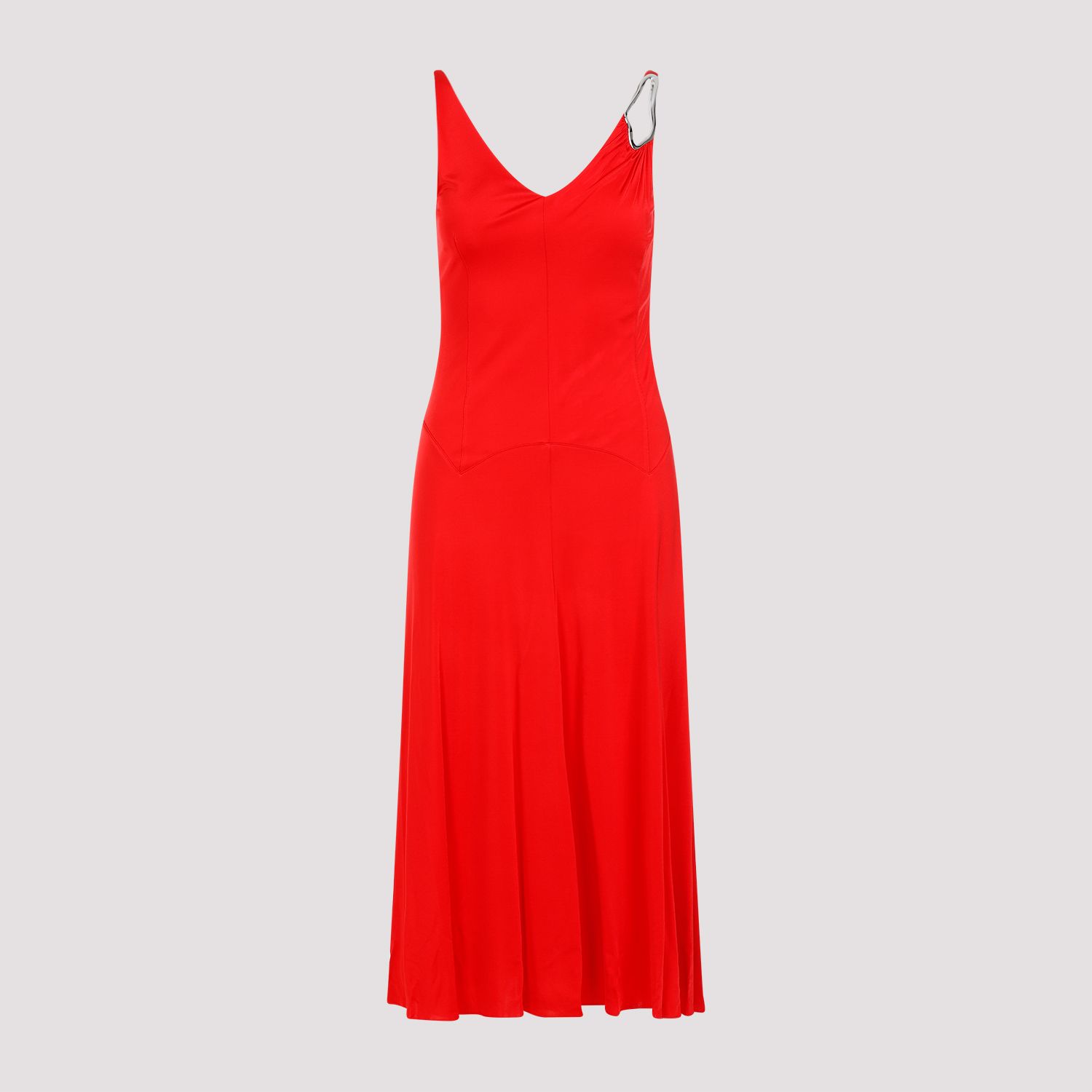 LANVIN  Abito Midi Rosso A-Line Senza Maniche Lanvin I Più Venduti